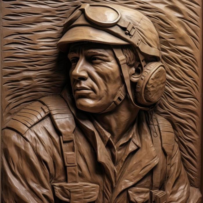 Знаменитости (Американский солдат 3, 3DFMS_6734) 3D модель для ЧПУ станка